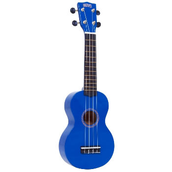 Mahalo Beginners MR1 - 2511 - Left Handed Soprano Ukulele in Blue with Aquila Strings & Bag