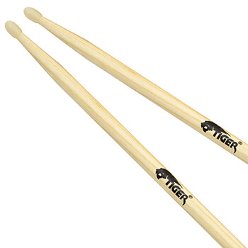 Tiger Hickory Drumsticks with Nylon Tips
