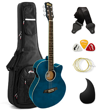 Tiger Blue Electro Acoustic Guitar Package with Premier Padded Bag