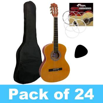 Tiger 3/4 Size Classical Guitar Complete Starter Kit - Pack of 24