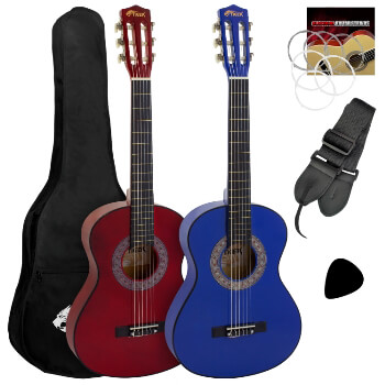 Tiger Childrens 1/2 Size Classical Guitar Package – Red & Blue