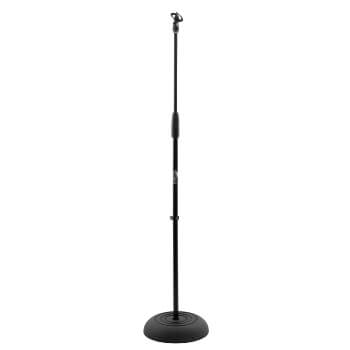 Tiger Microphone Stand with Heavy Round Base - Black