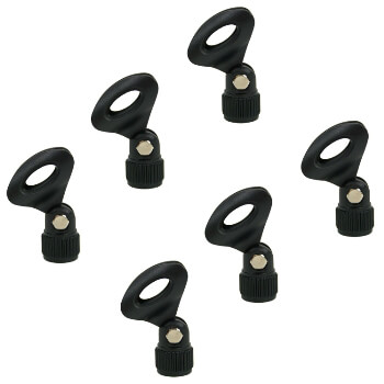 Tiger Pack of 6 Universal Microphone Clips - Quick Release 