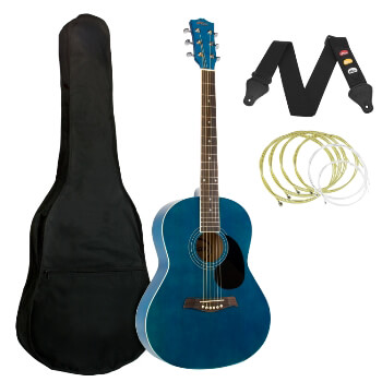 Tiger Acoustic Guitar in Blue - School Pack