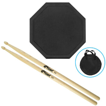 Tiger Drum Practice Pad with Drum Sticks