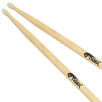 Tiger Maple Drumsticks with Nylon Tips
