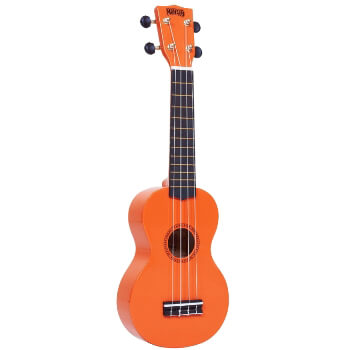 Mahalo Beginners MR1 - 2511 - Left Handed Soprano Ukulele in Orange with Aquila Strings & Bag