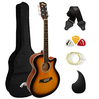 Small Body Acoustic Guitar for Beginners Guitar - Sunburst