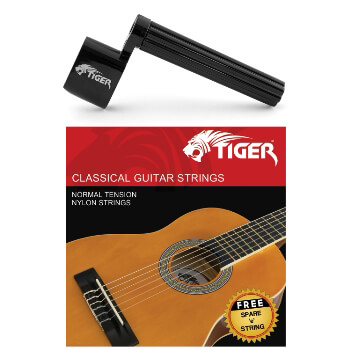 Tiger Classical Guitar Strings & String Winder Pack
