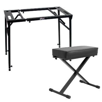 Tiger Flat Top Keyboard Stand and Stool Pack 