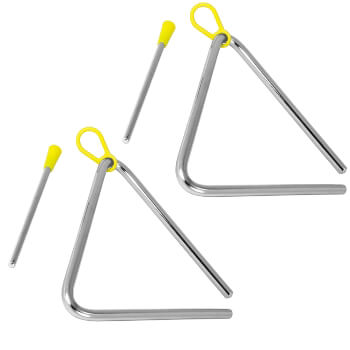 Tiger 15cm Pack of 2 Triangle Instrument with Beater