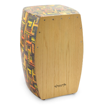World Rhythm PVC Cajon with Wooden Front Plate