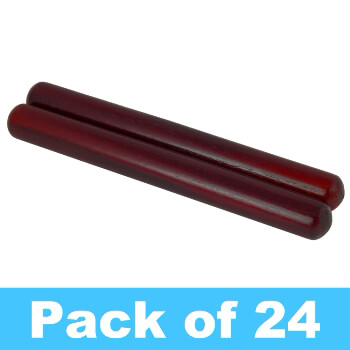 Theodore Wooden Claves - Quality Redwood - Pack of 24 Pairs