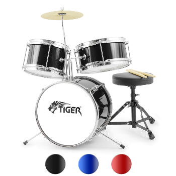 Tiger 3 Piece Junior Drum Kits - Drum Sets for Kids