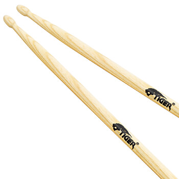 Tiger Hickory Drumsticks with Wooden Tips
