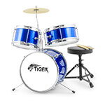Tiger Junior 3 Piece Drum Kit - Blue