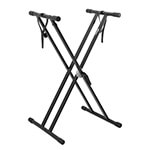 Tiger Double Braced X Frame Keyboard Stand and Securing Straps
