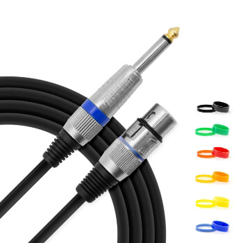 Tiger XLR Female to 1/4 inch Jack Microphone Cable