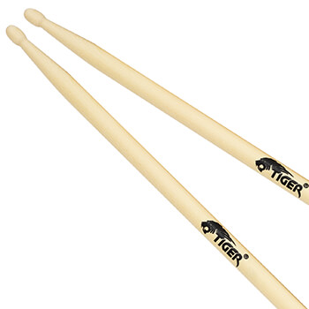 Tiger Maple Drumsticks with Wooden Tips