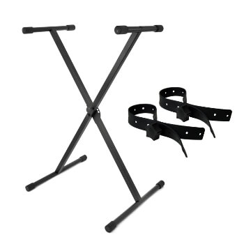 Tiger Single Braced Keyboard Stand with Securing Straps