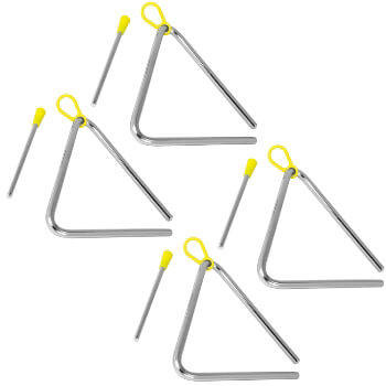 Tiger 15cm Pack of 4 Triangle Instrument with Beater