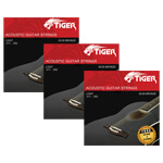 Tiger Acoustic Guitar Strings - Pack of 3 Super Light (11-52) Sets