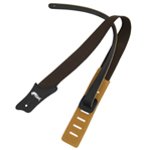 Brown Cotton Leather Ended Guitar Strap