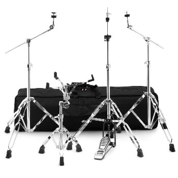 Tiger Drum Hardware Pack, 2x Boom Cymbal Stands, Hi-hat Stand, Snare Stand & Bag