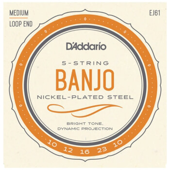 D'Addario 5-String Banjo Nickel Set Med