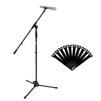 Tiger Standard Boom Microphone Stand with Cable Ties Pack