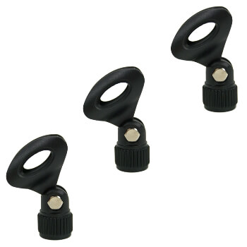 Tiger Pack of 3 Universal Microphone Clips - Quick Release 
