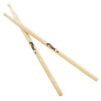 Tiger 5B Hickory Drumsticks with Nylon Tips