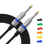 Tiger 3 Metre, 3 Foot - 6.3mm 1/4 Inch Jack to Jack Guitar Instrument Cable