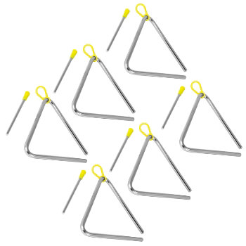 Tiger 15cm Pack of 6 Triangle Instrument with Beater