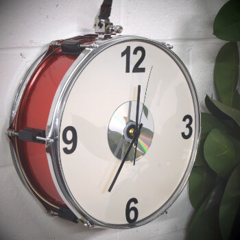 Musically Inspired Drum Clock - Contemporary Furniture Piece
