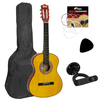 Children's Classical Guitar Pack 1/2 Size with Wall Hanger