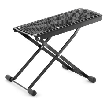 Tiger Adjustable Folding Guitar Footstool - Black