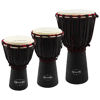Student Wooden Djembe Drums by World Rhythm Percussion – African Drum in Black