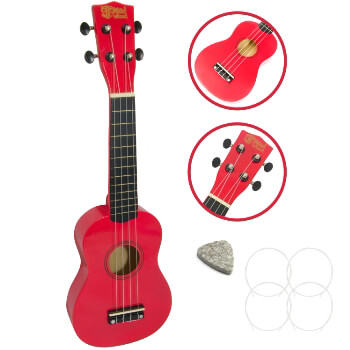 Soprano Ukulele by Mad About - Red