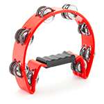 Tiger Half Moon Tambourine in Red